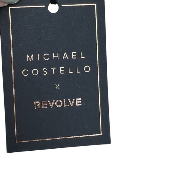 Michael Costello x Revolve Valerie Dress Mini Long Sleeve Sequin Ivory Medium - Picture 12 of 15
